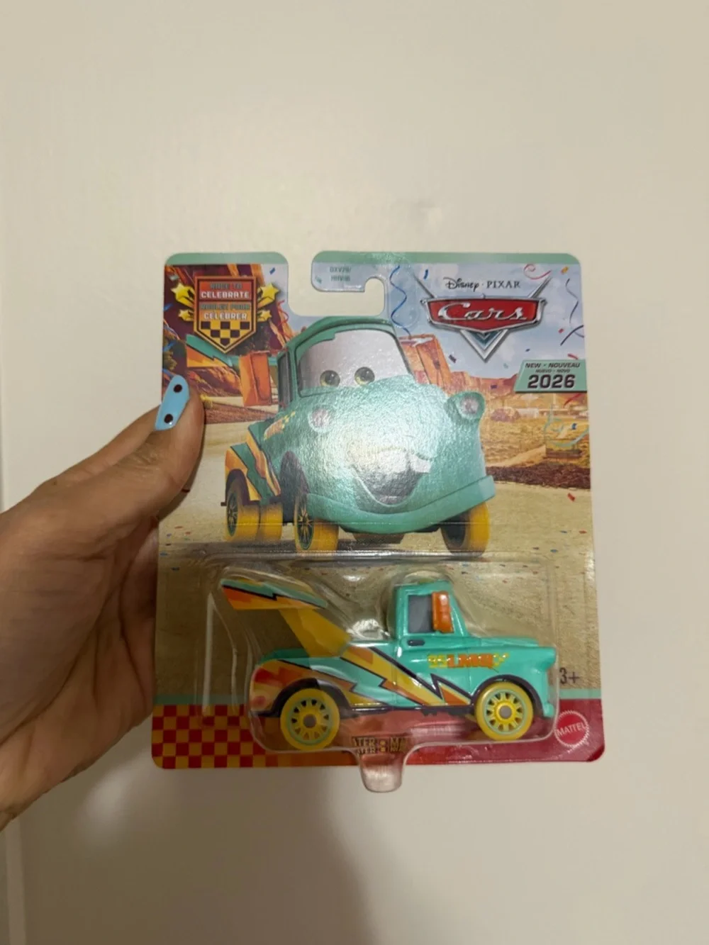 Mattel Disney Pixar Cars Turquoise Tow Truck with Yellow Accents